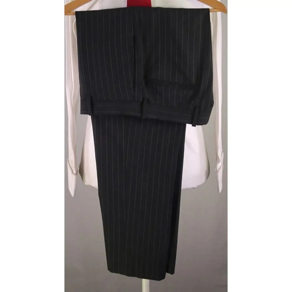 Miller Brothers Ltd Bespoke Recent Gray Pinstripe 2-Btn Wool Suit 42R - Picture 11 of 11